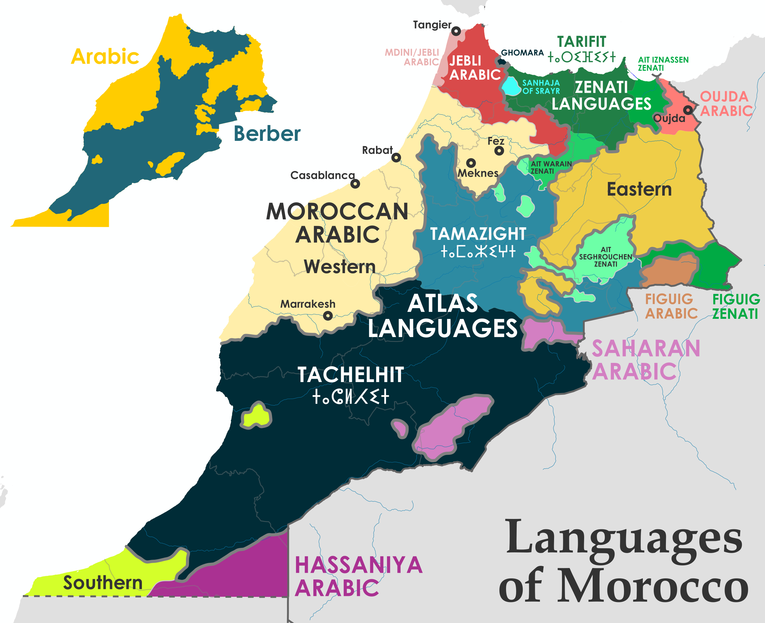 Amazigh Regions Map